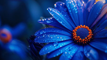 A lovely blue daisy, very detailedの素材