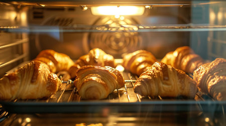 Croissants that are baked in the ovenの素材