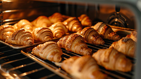Croissants that are baked in the ovenの素材