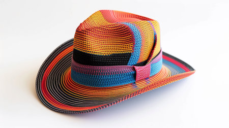 A hat from the 80s on a white backgroundの素材