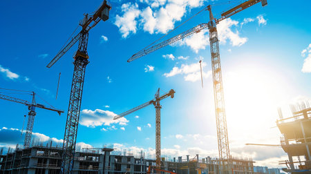 A construction site in the cityの素材