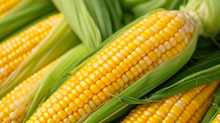 A background of fresh cornの素材