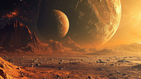 A wonderful landscape on the planet Mercuryの素材