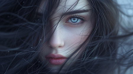 Portrait of a mystical brunette girlの素材