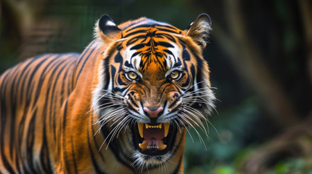 A tiger, fear of animalsの素材