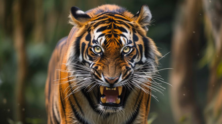 A tiger, fear of animalsの素材