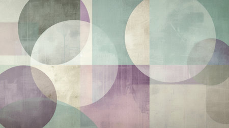 An abstract background with green geometric shapesの素材