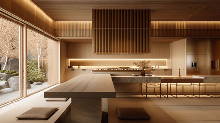 A modern kitchen in Japanese styleの素材