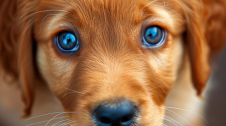An adorable puppy, macro portraitの素材
