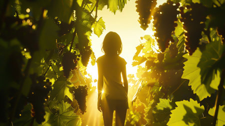 A girl among the vinesの素材