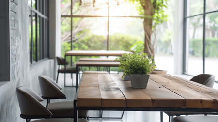 The furniture of a kitchen in a rustic styleの素材