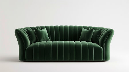 A green armchair on a white backgroundの素材