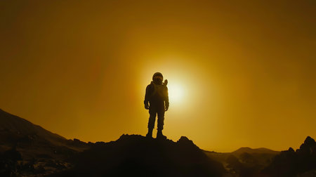 An astronaut on another planetの素材