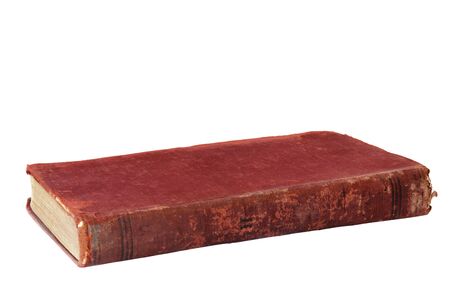 Old book isolated on white backgroundの写真素材
