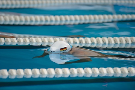 MILAN, JUNE 29:   Paul Biedermann ( Germany ) ,butterfly Style   100 mt in Aspria Swimming Cup 2011 on June 29, 2011 in Milan, Italyのeditorial素材