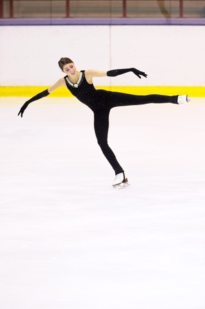 MILAN-DECEMBER 22: Carol Bressanutti perform in Italian Championships of Figure Skating 2012 on December 22 , 2012 in Milan, Italyのeditorial素材