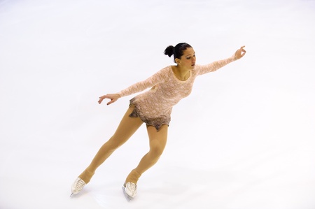 MILAN-DECEMBER 22  Micol Cristini   perform in Italian Championships of Figure Skating 2012 on December 22 , 2012 in Milan, Italyのeditorial素材