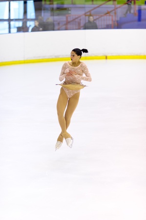 MILAN-DECEMBER 22  Micol Cristini   perform in Italian Championships of Figure Skating 2012 on December 22 , 2012 in Milan, Italyのeditorial素材