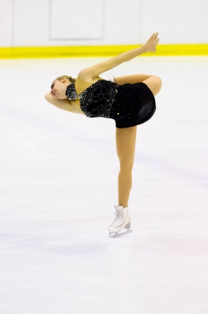 MILAN-DECEMBER 22   Elena Vanz perform in Italian Championships of Figure Skating 2012 on December 22 , 2012 in Milan, Italyのeditorial素材