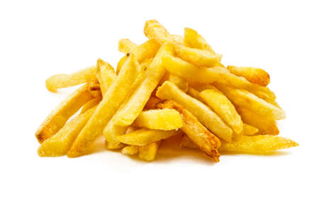 Potatoes fries  isolated on white background