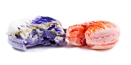assorted colorful french macarons