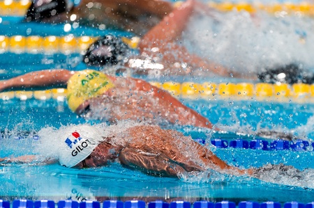 BARCELONA â AUGUST  1  Fabien Gilot   France       in action during Barcelona FINA World Swimming Championships on August 1, 2013 in Barcelona, Spainのeditorial素材