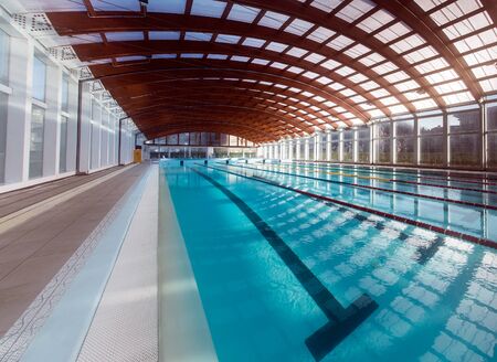 empty swimming pool in sunny dayのeditorial素材