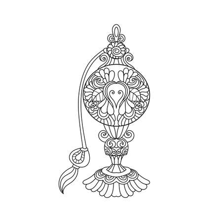 bottle of perfume. vector fashion illustrationのイラスト素材