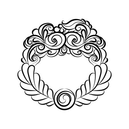 Hand-drawn vintage frameのイラスト素材