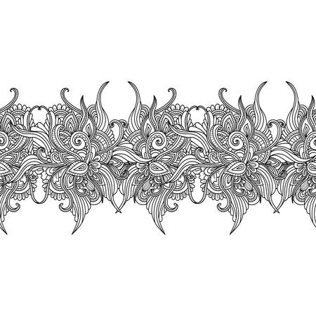 Seamless pattern with  floral  elementsのイラスト素材