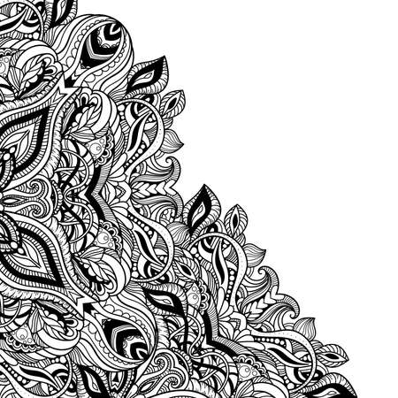 Hand-drawn decorative floral element for design. vector angleのイラスト素材