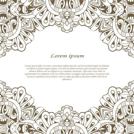 Vintage frame. Decorative vector design elements.のイラスト素材