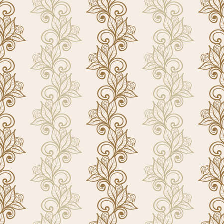 Floral seamless pattern. Hand drawn vector illustration of flowers.のイラスト素材