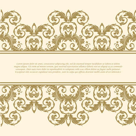 Vintage frame. Decorative vector design elements.のイラスト素材