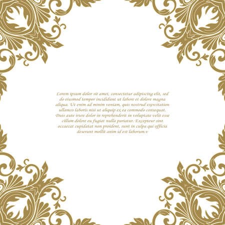 Vintage frame. Decorative vector design elements.のイラスト素材