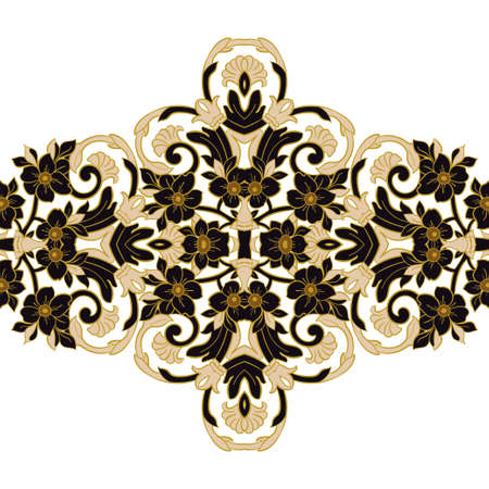 Seamless pattern with  floral  elementsのイラスト素材