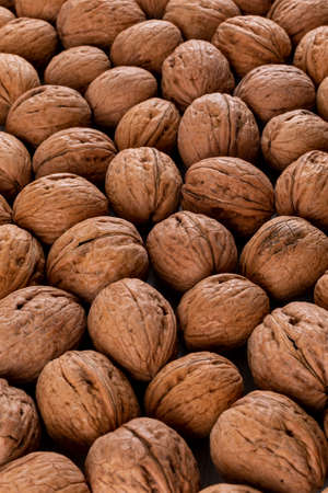 Side view walnuts texure vertical