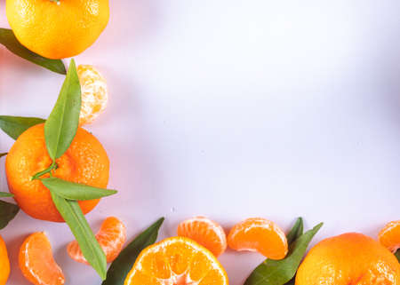 Fresh orange fruit on white background