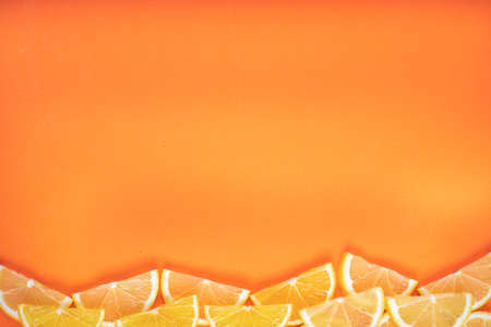 Sliced lemons with copy space
