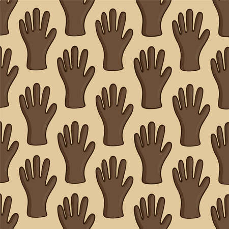 Detective Gloves Pattern Background. Social Media Post. Vector Illustration.のイラスト素材