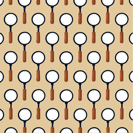 Magnifying glass Pattern Background. Social Media Post. Vector Illustration.のイラスト素材