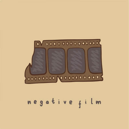 Negative Film Symbol. Social Media Post. Vector Illustration.のイラスト素材
