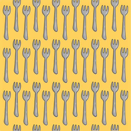Fork Pattern Background. Vector Illustration.のイラスト素材