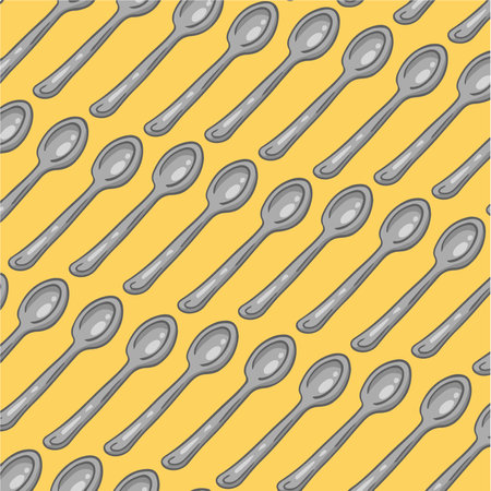 Spoon Pattern Background. Social Media Post. Vector Illustration.のイラスト素材