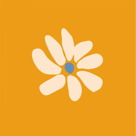 Flowers Symbol. Social Media Post. Floral Vector Illustration.のイラスト素材
