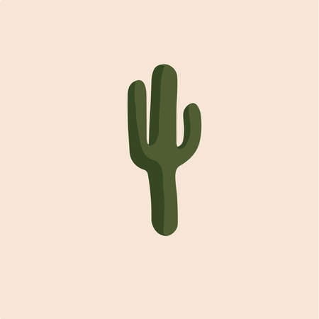 Cactus Symbol. Social Media Post. Vector Illustration.のイラスト素材