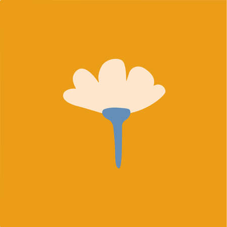 Flowers Symbol. Social Media Post. Floral Vector Illustration.のイラスト素材