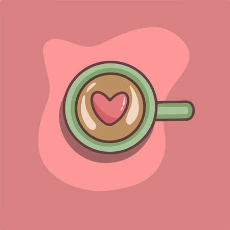 Love Coffee Symbol. Vector Illustration.のイラスト素材