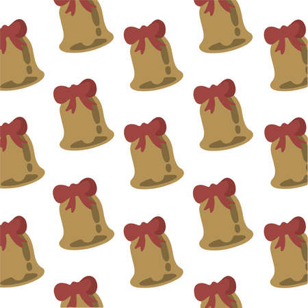 Christmas Bell Pattern Background. Social Media Post. Christmas Vector Illustration.のイラスト素材