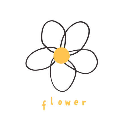 Flower Symbol. Social Media Post. Floral Vector Illustration.のイラスト素材